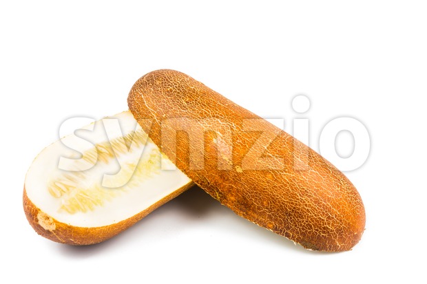 Old cucumber, common ingredient for soup among Asians Stock Photo