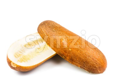 Old cucumber, common ingredient for soup among Asians Stock Photo