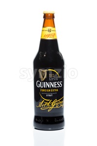 KUALA LUMPUR, February 24, 2016: Guinness Stout maintain its market leader position in Malaysia stout segment of the beer market. Guinness Stout is Stock Photo