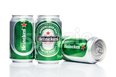 KUALA LUMPUR, February 24, 2016: Heineken is the market leader of the premium beer segment in Malaysia. Heineken is marketed by GAB Bhd. Stock Photo
