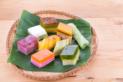 Malaysia popular assorted sweet dessert or known as kuih kueh Stock Photo