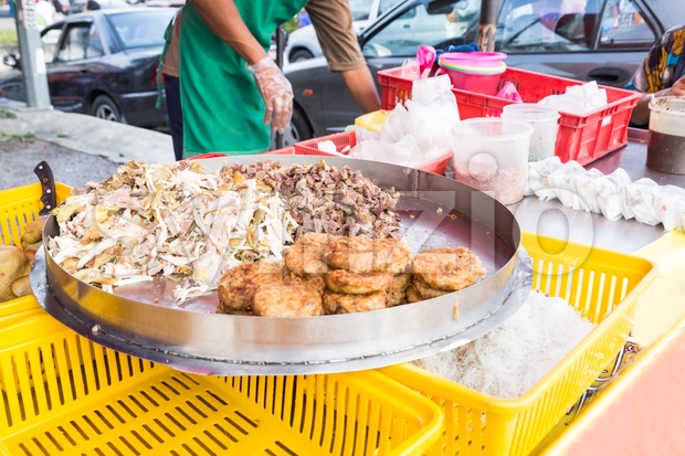 Street food bazaar in Malaysia for iftar during Ramadan fasting Stock Photo