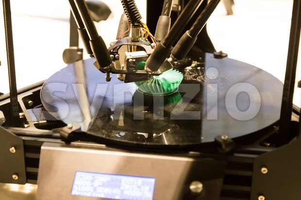 3D printer printing model objects using additive process Stock Photo