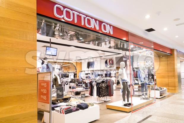 KUALA LUMPUR, MALAYSIA -  January 29, 2017: Cotton On is Australian retail chain, retails fast-fashion clothing for men, women, teenagers and children Stock Photo