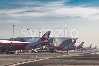 KUALA LUMPUR, MALAYSIA, February 12: KLIA 2 is the low cost terminal and home to AirAsia, leading low cost airline. Stock Photo