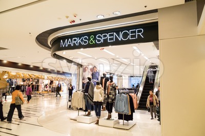 HONG KONG - January 29, 2017: Marks and Spencer plc is a major British multinational retailer with stores in Hong Kong Stock Photo