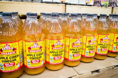 KUALA LUMPUR, MALAYSIA, February 15: BRAGG Organic Apple Cider Vinegar is now the market leader in the premium acv market segment in Malaysia with Stock Photo