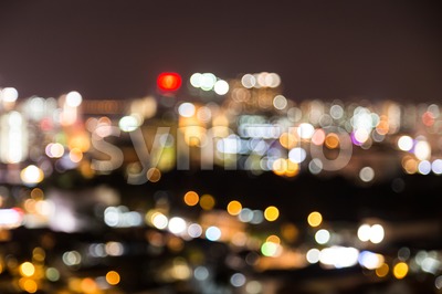 City lights blur bokeh defocused as background Stock Photo