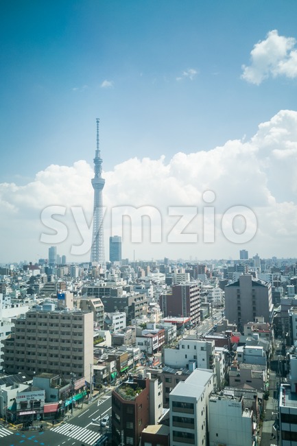 Scenic view of Tokyo Japan cityscape  within Sumida area Stock Photo