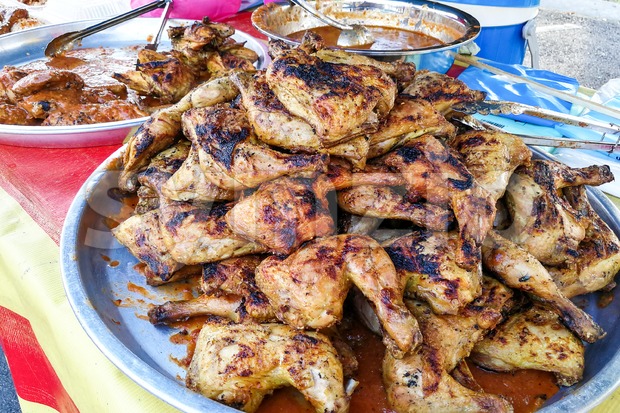 Ayam percik or grilled chicken, popular Malay food in Malaysia Stock Photo