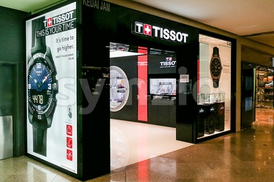 KUALA LUMPUR, Malaysia, June 25, 2017: Tissot is a Swiss watchmaker. The company was founded in Le Locle, Switzerland by Charles-Félicien Tissot and Stock Photo