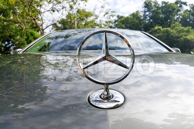 KUALA LUMPUR, MALAYSIA - August 12, 2017: Mercedes-Benz is a global automobile manufacturer and a division of the German company Daimler AG, known for Stock Photo