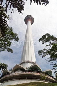 KUALA LUMPUR,  MALAYSIA, SEPTEMBER 16, 2017: KL Tower is the seventh-tallest tower in the world by pinnacle height at 421 m (1,381 ft). Popular Stock Photo