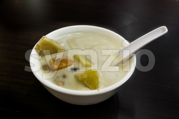 Bubur Cha cha is popular nyonya dessert among Malaysian food Stock Photo